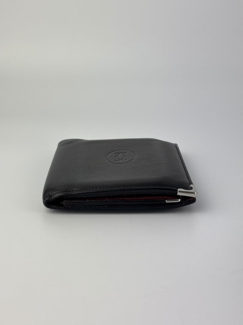 Must Vertical Multi Compartment Wallet in Black