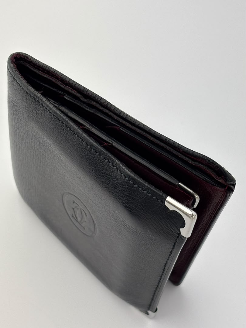 Must Vertical Multi Compartment Wallet in Black