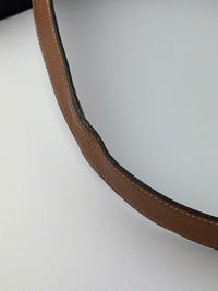 H Buckle Belt 32mm Reversible in Gold Togo / Black Box Size 110