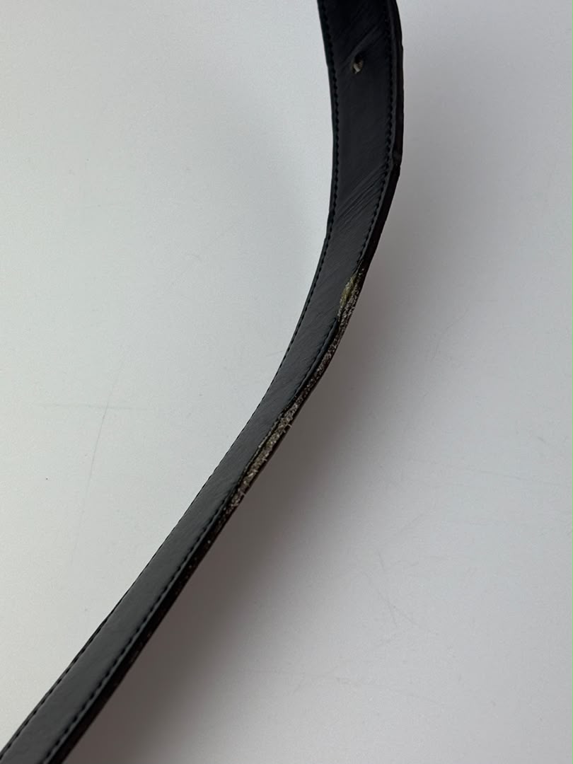 H Buckle Belt 32mm Reversible in Gold Togo / Black Box Size 110