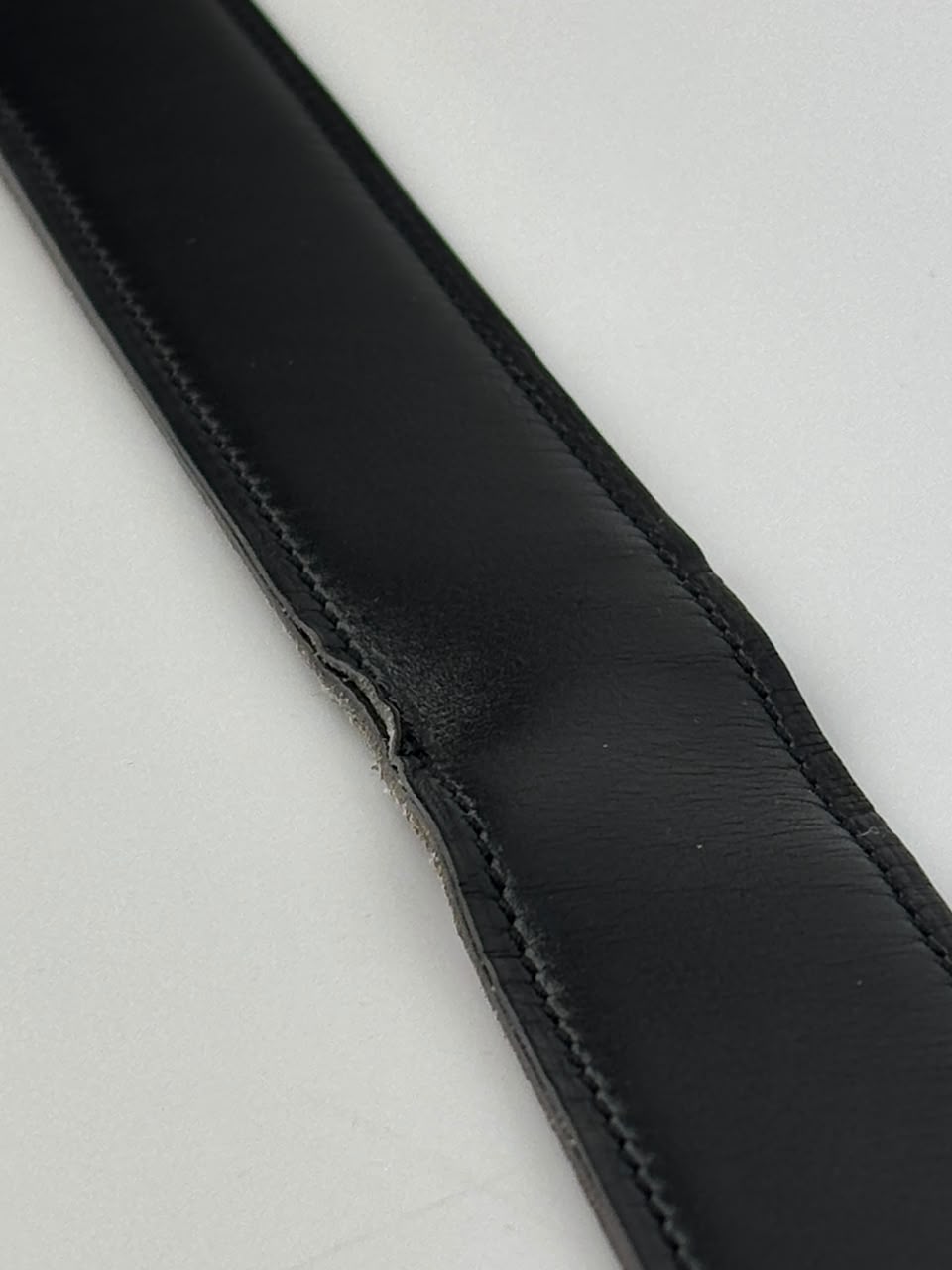 H Buckle Belt 32mm Reversible in Gold Togo / Black Box Size 110