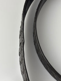 Intrecciato Leather Belt 32mm in Dark Brown Size 105cm