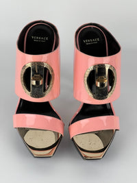 Pink Patent Leather Platform Mules Spring 2015 Size 39
