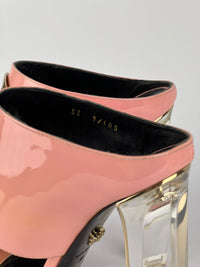 Pink Patent Leather Platform Mules Spring 2015 Size 39