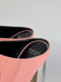 Pink Patent Leather Platform Mules Spring 2015 Size 39