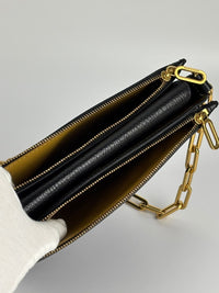 Black Leather Half-Moon Shoulder Bag