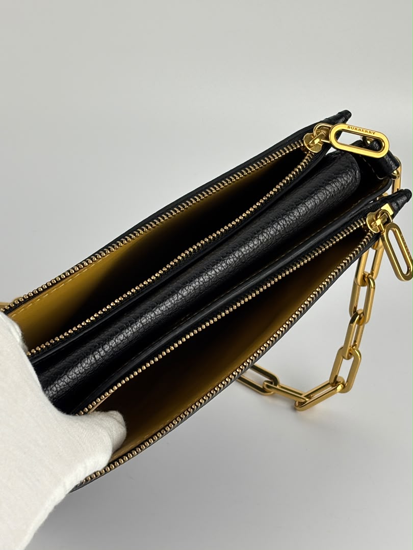 Black Leather Half-Moon Shoulder Bag