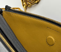 Black Leather Half-Moon Shoulder Bag