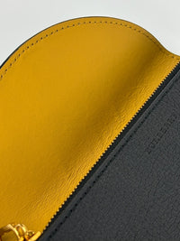 Black Leather Half-Moon Shoulder Bag
