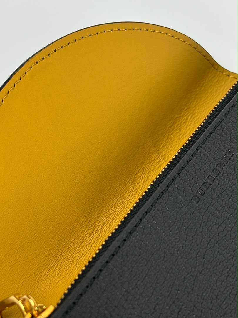 Black Leather Half-Moon Shoulder Bag