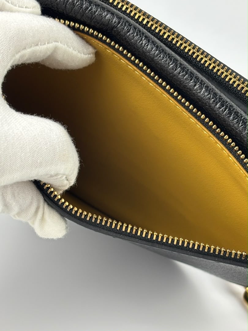 Black Leather Half-Moon Shoulder Bag