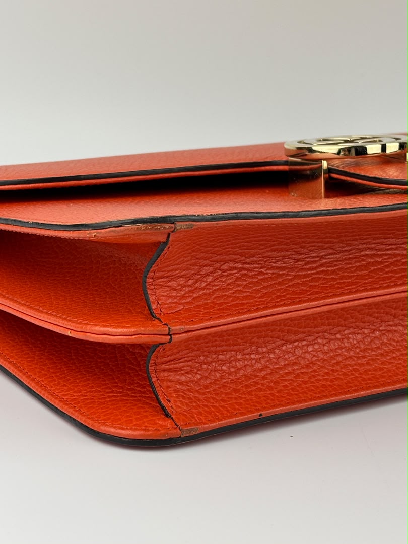 510303 Dollar Calfskin Interlocking G Orange Medium