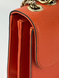 510303 Dollar Calfskin Interlocking G Orange Medium