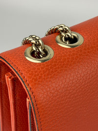 510303 Dollar Calfskin Interlocking G Orange Medium