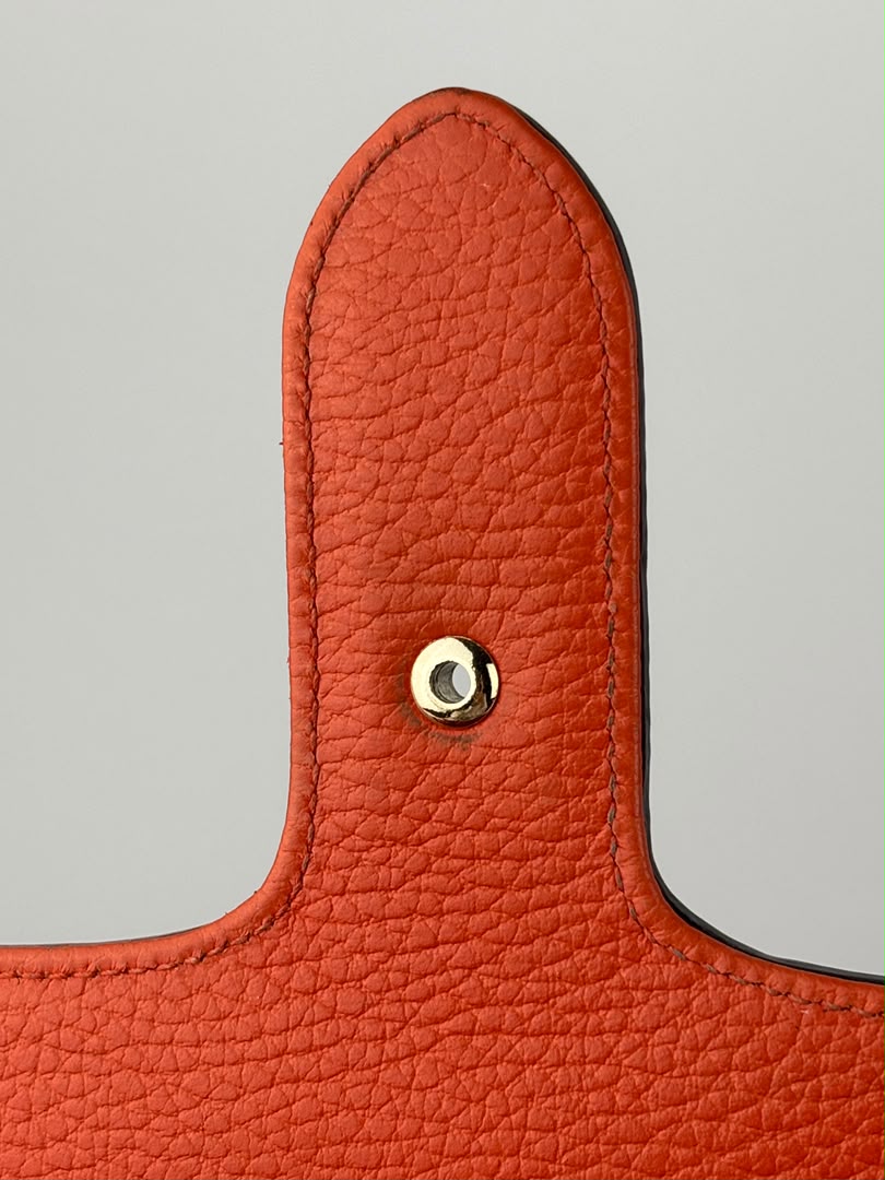 510303 Dollar Calfskin Interlocking G Orange Medium