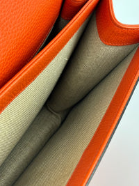 510303 Dollar Calfskin Interlocking G Orange Medium