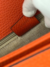 510303 Dollar Calfskin Interlocking G Orange Medium