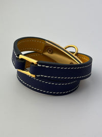 Rivale Double Tour in Bleu Encre / Jaune Ambre Size T1