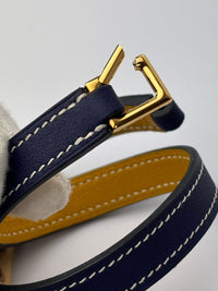 Rivale Double Tour in Bleu Encre / Jaune Ambre Size T1