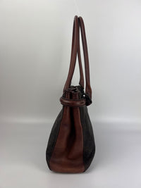 Chocolate GG Canvas Horsebit Shoulder Bag (Tom Ford Era)