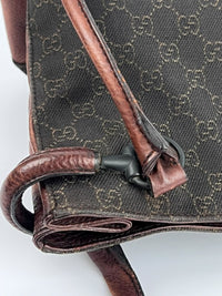 Chocolate GG Canvas Horsebit Shoulder Bag (Tom Ford Era)