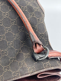 Chocolate GG Canvas Horsebit Shoulder Bag (Tom Ford Era)
