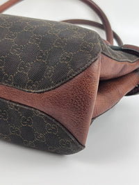 Chocolate GG Canvas Horsebit Shoulder Bag (Tom Ford Era)