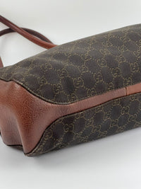 Chocolate GG Canvas Horsebit Shoulder Bag (Tom Ford Era)