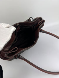 Chocolate GG Canvas Horsebit Shoulder Bag (Tom Ford Era)