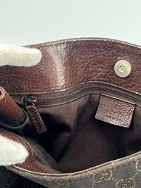 Chocolate GG Canvas Horsebit Shoulder Bag (Tom Ford Era)