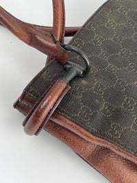 Chocolate GG Canvas Horsebit Shoulder Bag (Tom Ford Era)