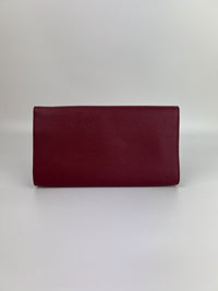 Burgundy Gancini Clutch On Chain