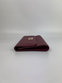 Burgundy Gancini Clutch On Chain