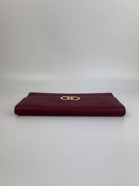 Burgundy Gancini Clutch On Chain