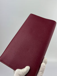 Burgundy Gancini Clutch On Chain