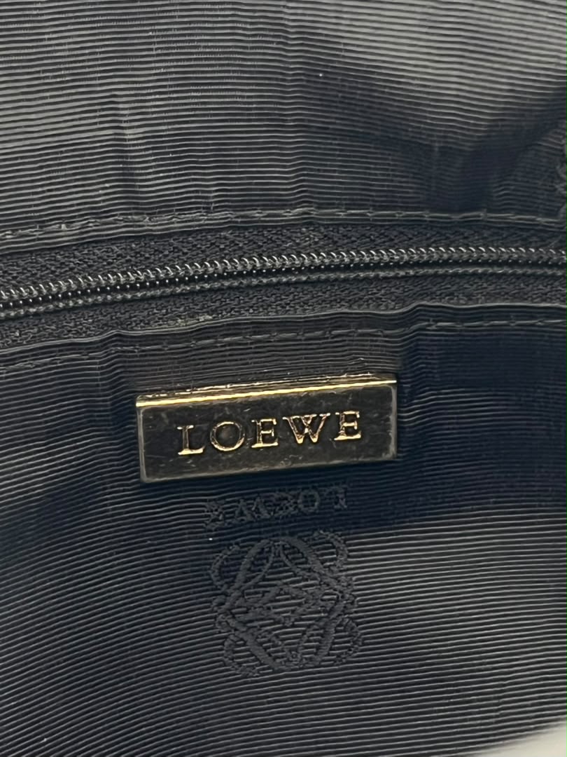 Vintage Black Leather Camera Crossbody Bag