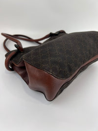 Chocolate GG Canvas Horsebit Shoulder Bag (Tom Ford Era)