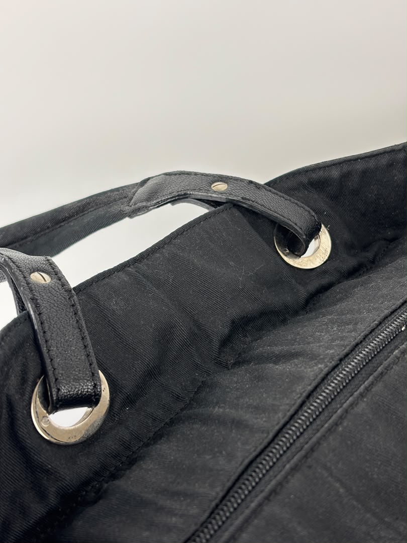 Paris-Biarritz Tote Black Quilted Nylon
