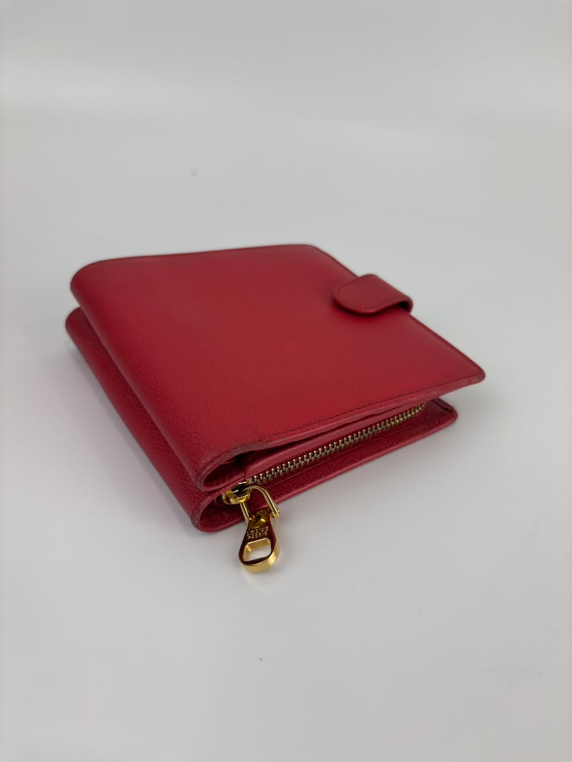 Vintage Anagram Bifold Leather Wallet