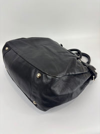 BN1568 Black Soft Calf Leather With Train Station Luggage Tag