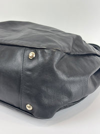 BN1568 Black Soft Calf Leather With Train Station Luggage Tag