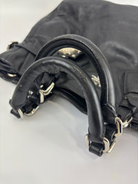 BN1568 Black Soft Calf Leather With Train Station Luggage Tag