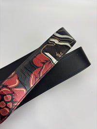 BN1568 Black Soft Calf Leather With Train Station Luggage Tag