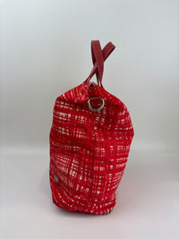 Tessuto Red & White Stampato Nylon 2-Way Tote
