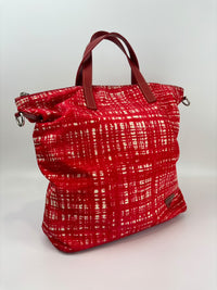 Tessuto Red & White Stampato Nylon 2-Way Tote
