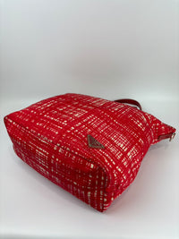 Tessuto Red & White Stampato Nylon 2-Way Tote