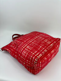 Tessuto Red & White Stampato Nylon 2-Way Tote