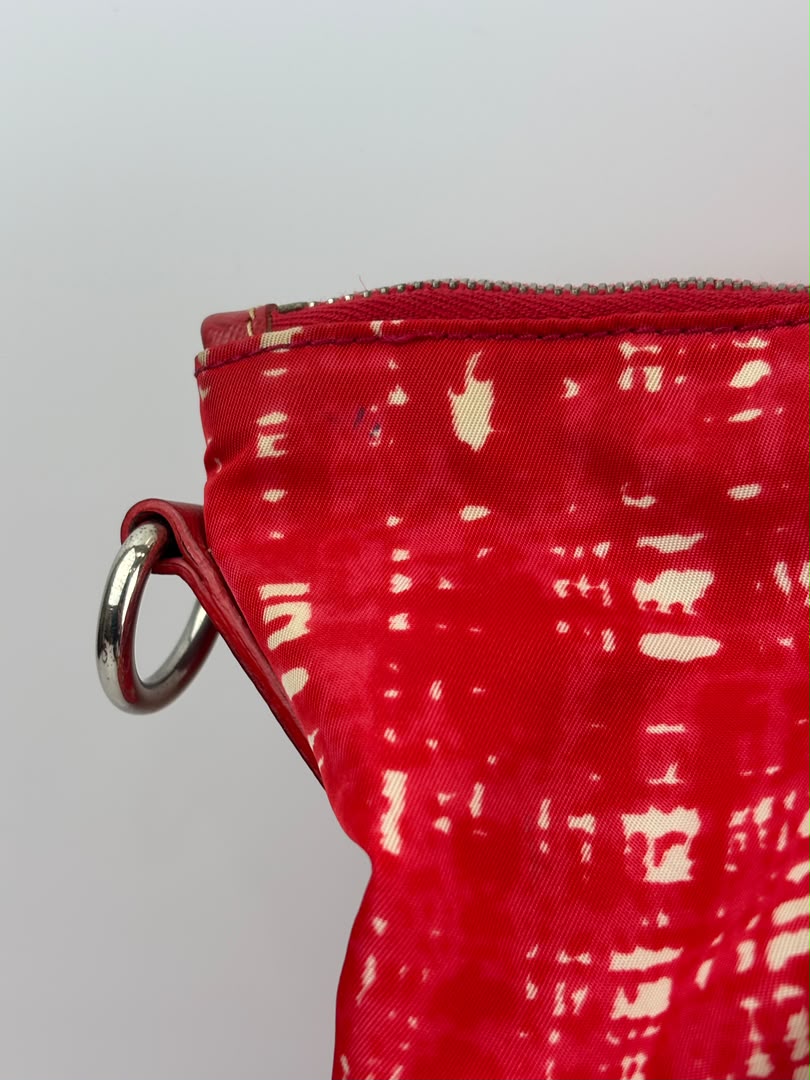 Tessuto Red & White Stampato Nylon 2-Way Tote