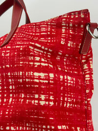 Tessuto Red & White Stampato Nylon 2-Way Tote