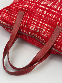 Tessuto Red & White Stampato Nylon 2-Way Tote